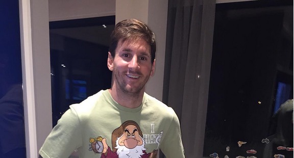 Lionel Messi s’affiche en pyjama Blanche-Neige sur Instagram !