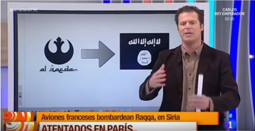 Un journaliste confond le logo Al-Qaïda avec celui de Star Wars !