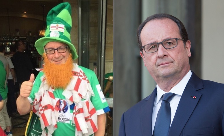 Euro 2016 : François Hollande a un sosie qui supporte l’Irlande du Nord !