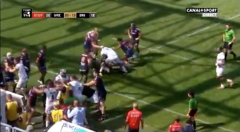 Rugby – Top 14 : la vidéo de la bagarre générale entre Grenoble et Brive !