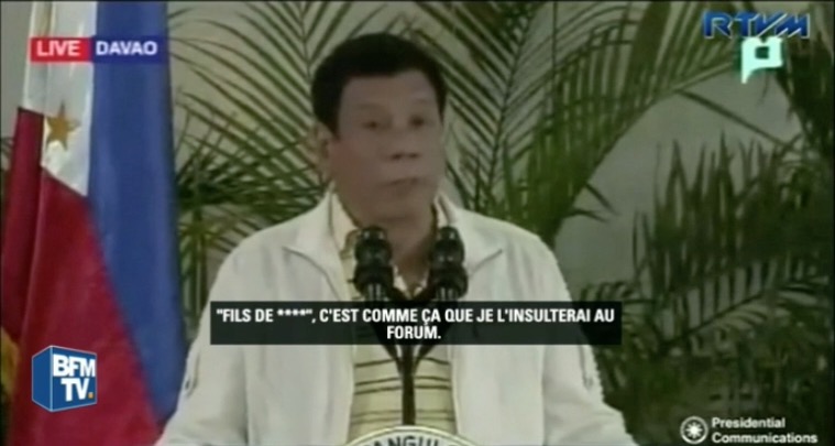 Incident – Le président des Philippines traite Obama de « Fils de pute » (vidéo)