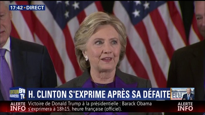 Présidentielle américaine : Hillary Clinton s’exprime pour la première fois