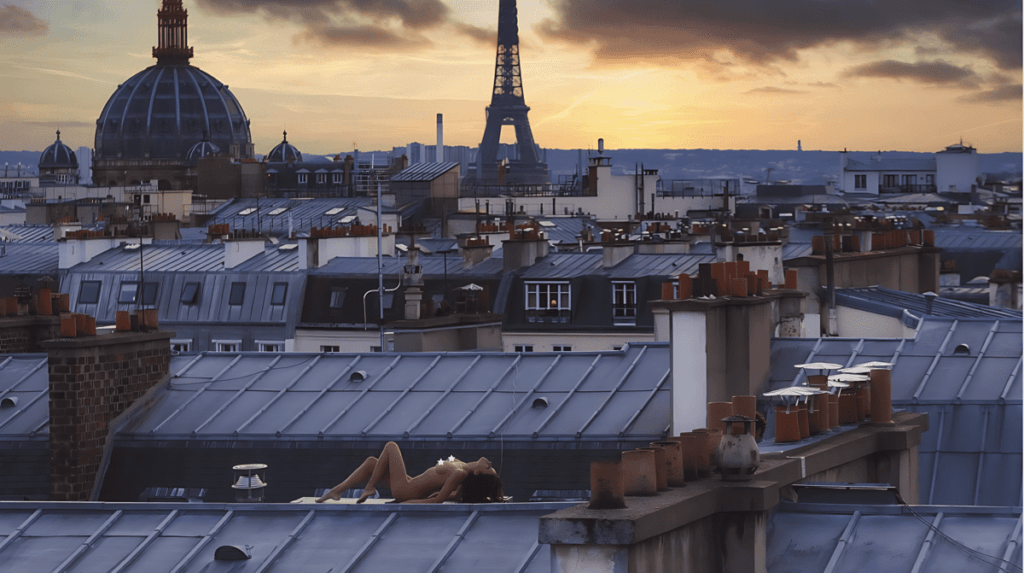 La Playmate sur les toits de Paris 