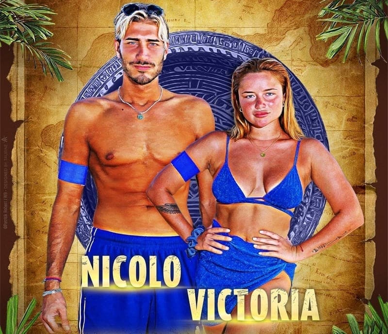 Photo Instagram de "W9 Officiel" qui montre Nicolo et Victoria Mehault