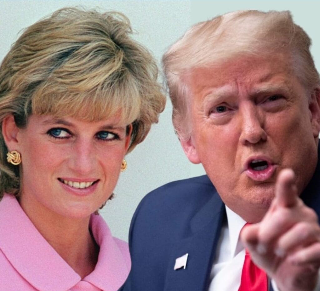 Photo de Lady Diana et Donald Trump.