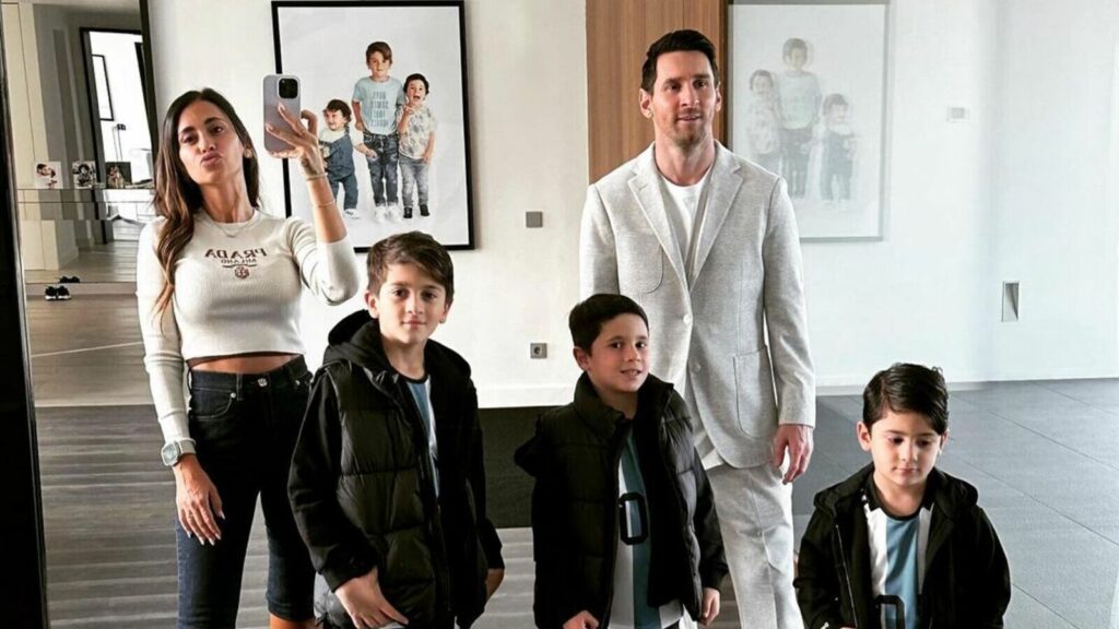 Photo en famille issue du compte Instagram de Lionel Messi