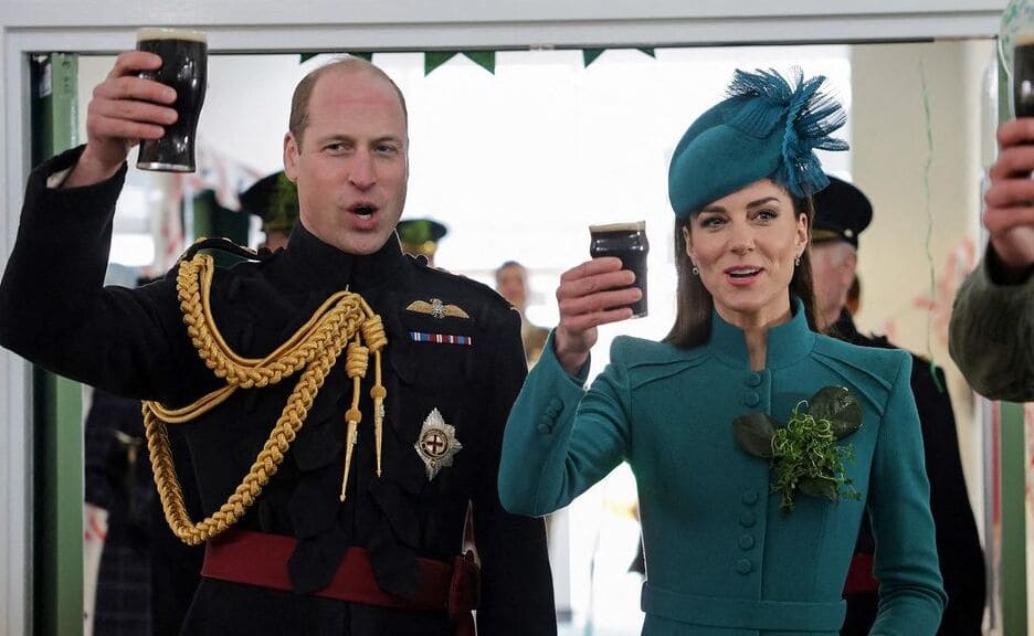 Le prince William et la princesse Kate Middleton complétement hilare à la Saint-Patrick