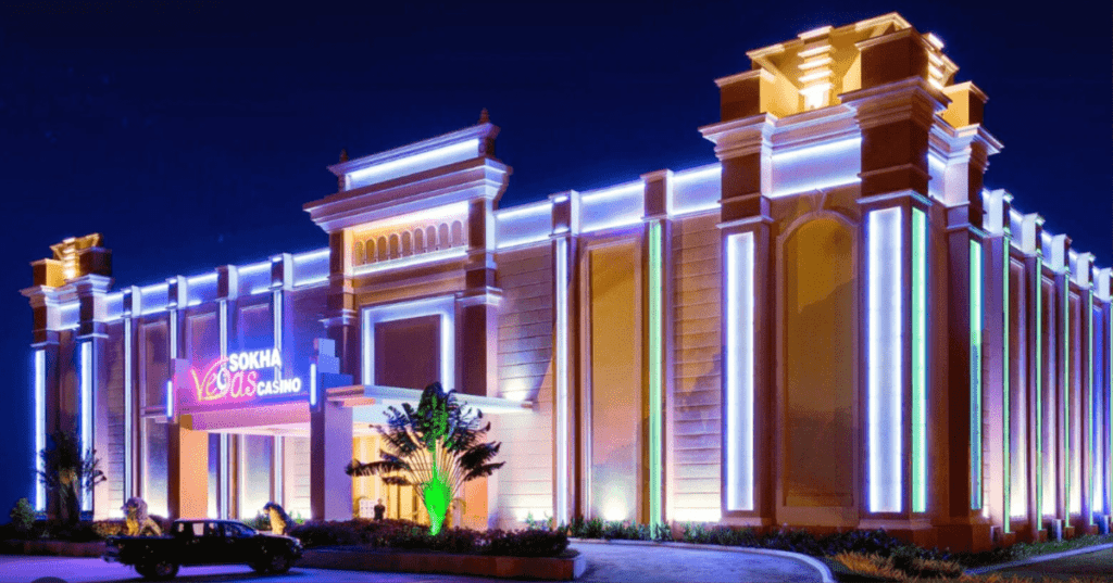 Un casino parmi des centaines d'autres de la ville de Sihanoukville au Cambodge
