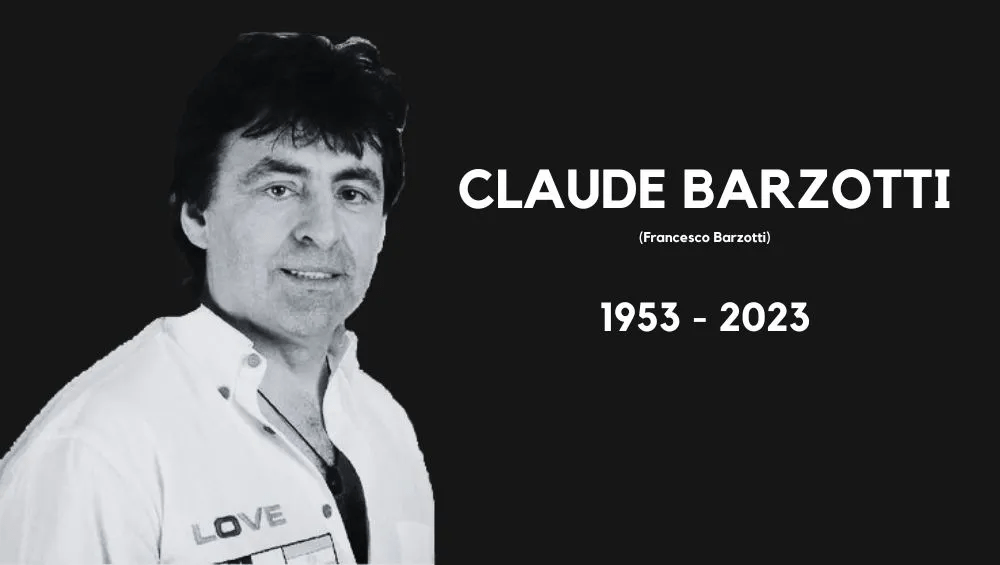 Claude Barzotti, l'icone de la chanson Franco belge s'est éteint ce samedi 24 juin 2023.