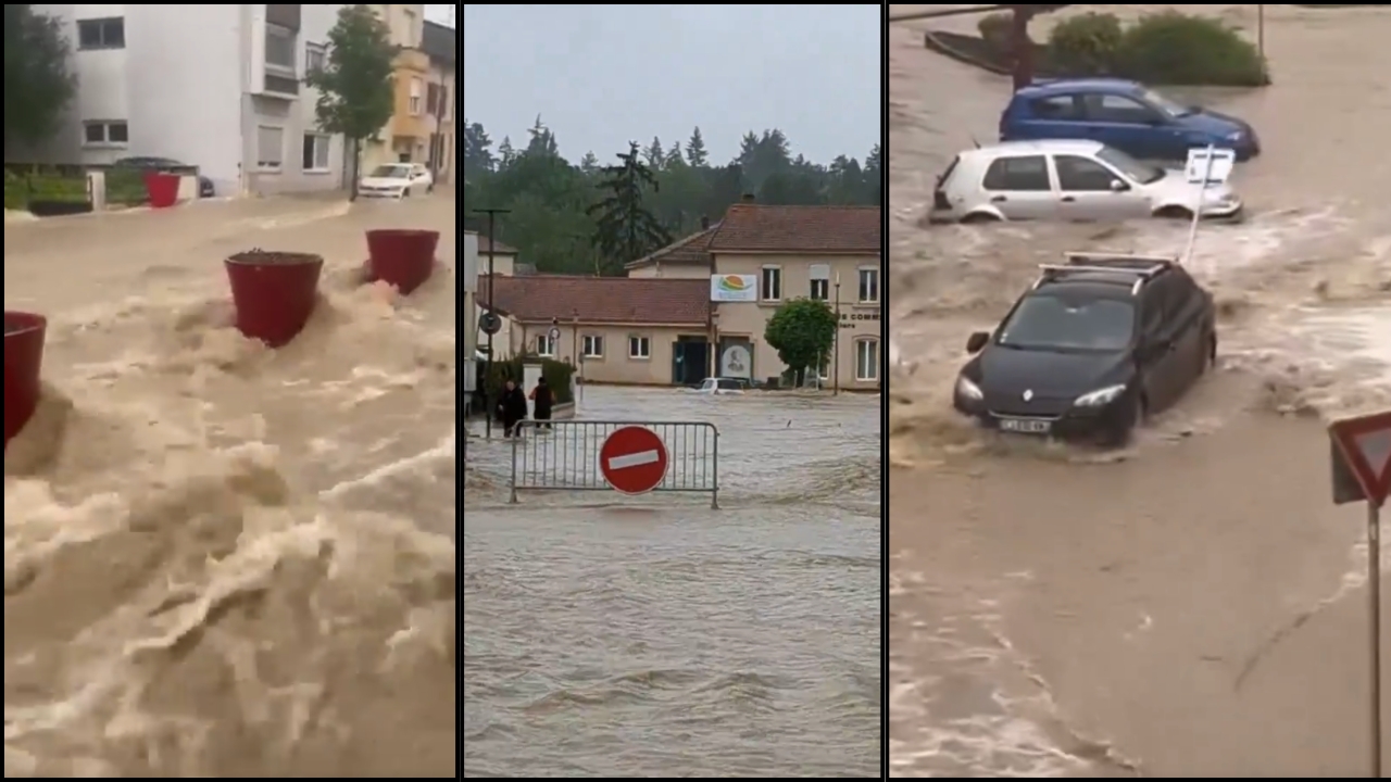 Voitures emportées, pluies diluviennes en Moselle : les images affolantes